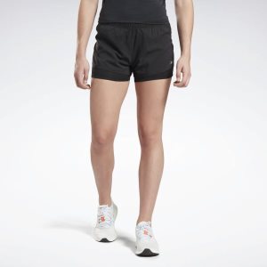 Spodenki Damskie Reebok Running Essentials Two-in-One Czarne PL 23KUBMG